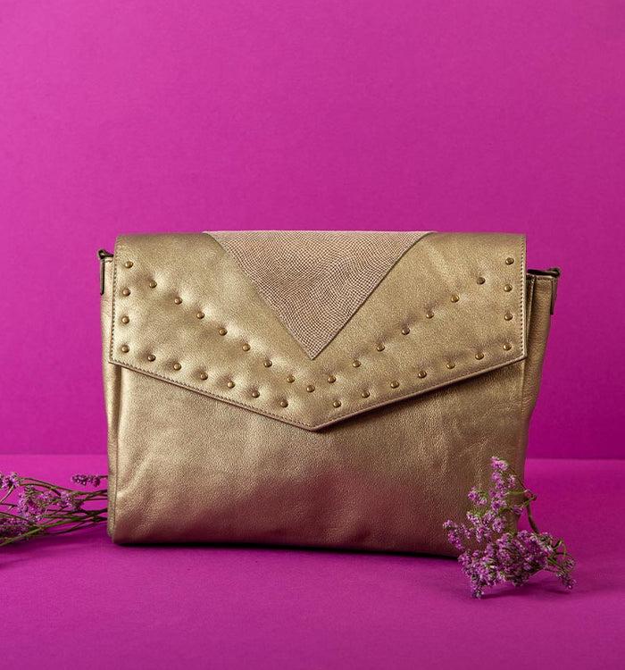 antoinette ameska Sac NORA Bronze Métallisé