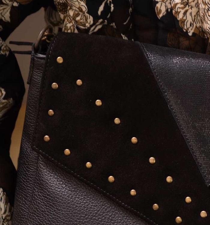 Antoinette Ameska Sac NORA Noir/Lézard Noir