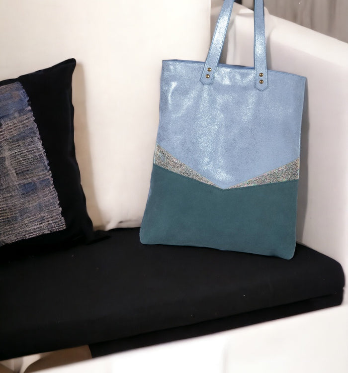 antoinette ameska Sac TIVOLI Bleu/Denim Paillette