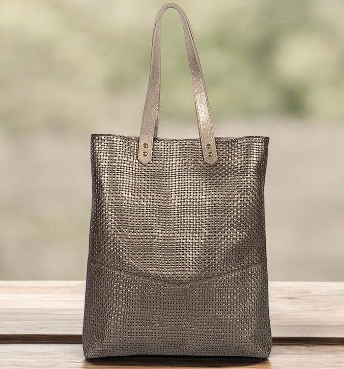 Antoinette Ameska Sac TIVOLI Gris Tresse Parme