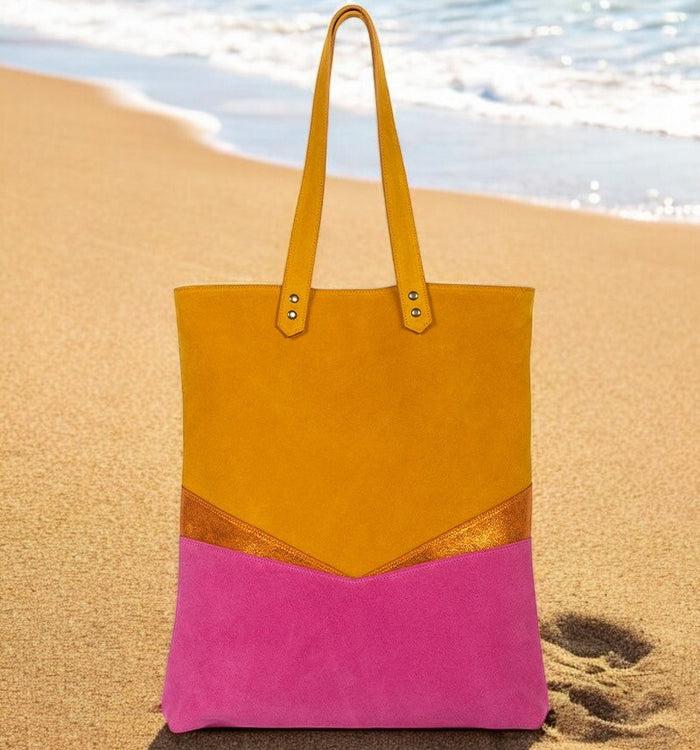 antoinette ameska Sac TIVOLI Rose Jaune Agrume