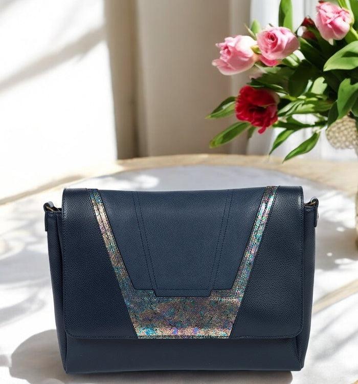 Antoinette Ameska Sac TOKYO Bleu Marine/Holo