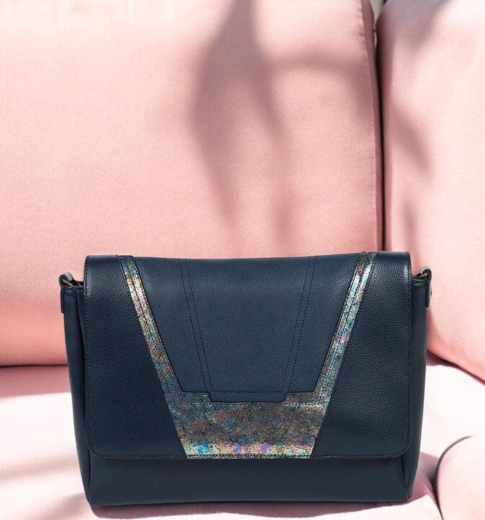 antoinette ameska Sac TOKYO Bleu Marine/Holo