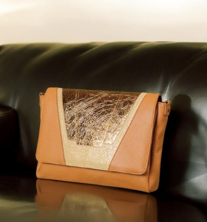 Antoinette Ameska Sac TOKYO Camel/Metal Cuivre