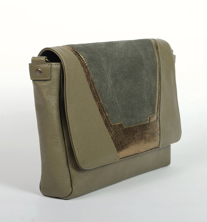 Antoinette Ameska Sac TOKYO Kaki/Métal Kaki