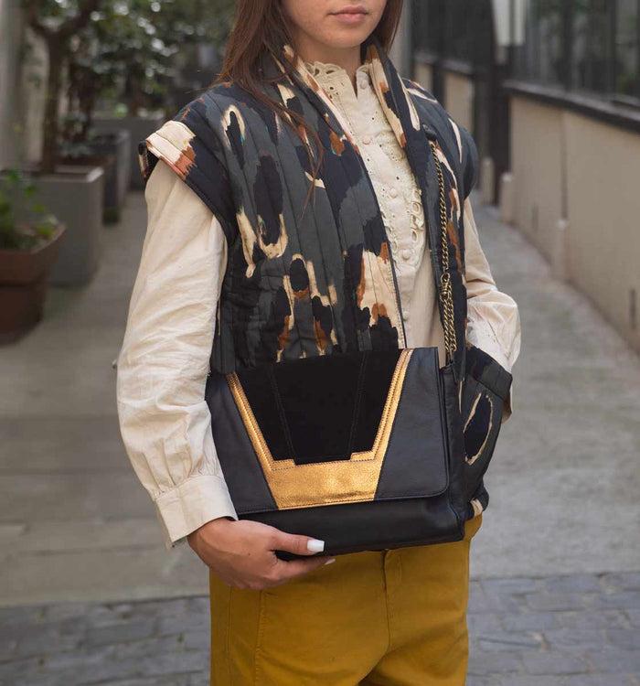 Antoinette Ameska Sac TOKYO Noir/Bronze