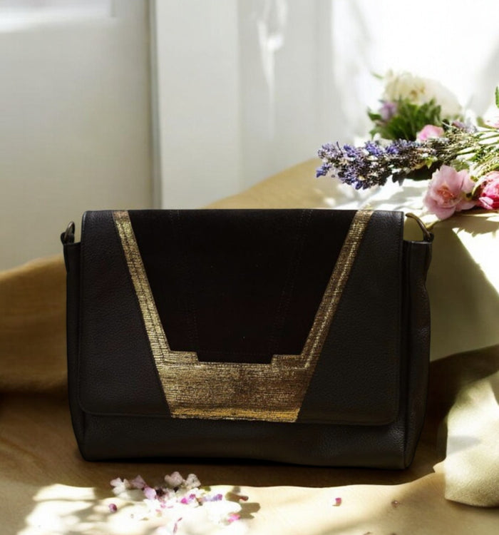 antoinette ameska Sac TOKYO Noir/Irisé Or