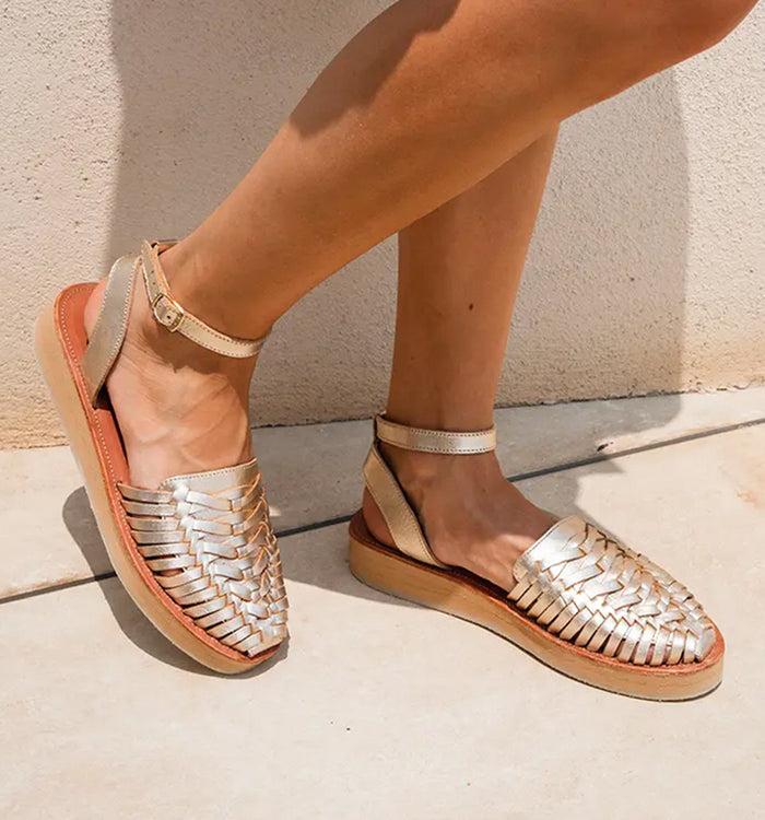 antoinette ameska Sandales LOMA Champagne