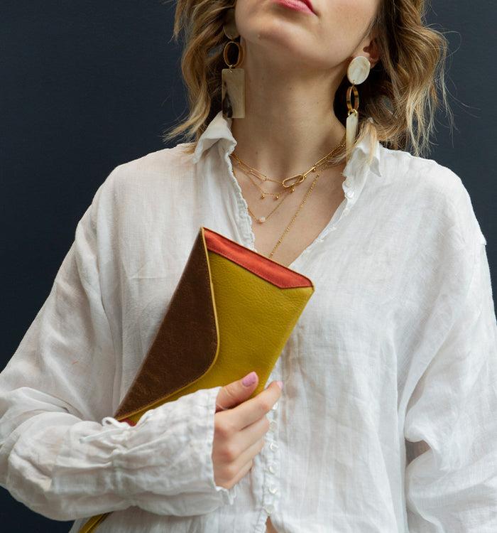 antoinette ameska Trousse TURIN Pistache/Bronze