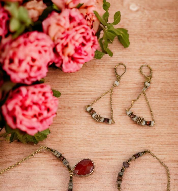 Antoinette Ameska Boucles D'Oreilles ANAIS Terracota