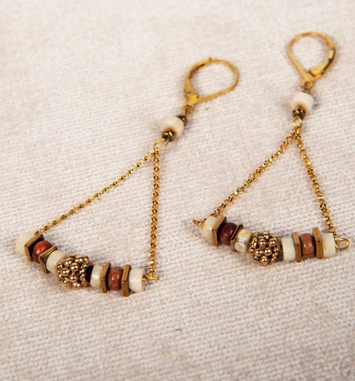 Antoinette Ameska Boucles D'Oreilles ANAIS Terracota