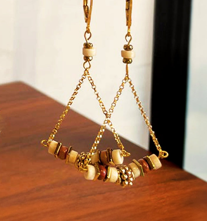 Antoinette Ameska Boucles D'Oreilles ANAIS Terracota