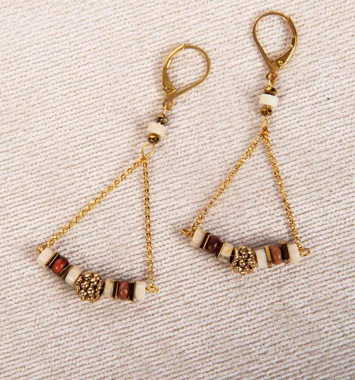 antoinette ameska Boucles d'Oreilles ANAIS Terracota
