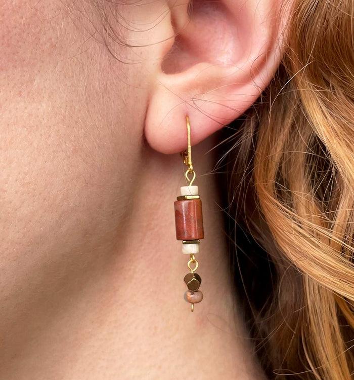 Antoinette Ameska Boucles D'Oreilles AURORE Terracota