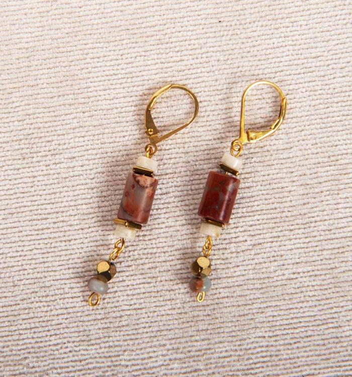 Antoinette Ameska Boucles D'Oreilles AURORE Terracota
