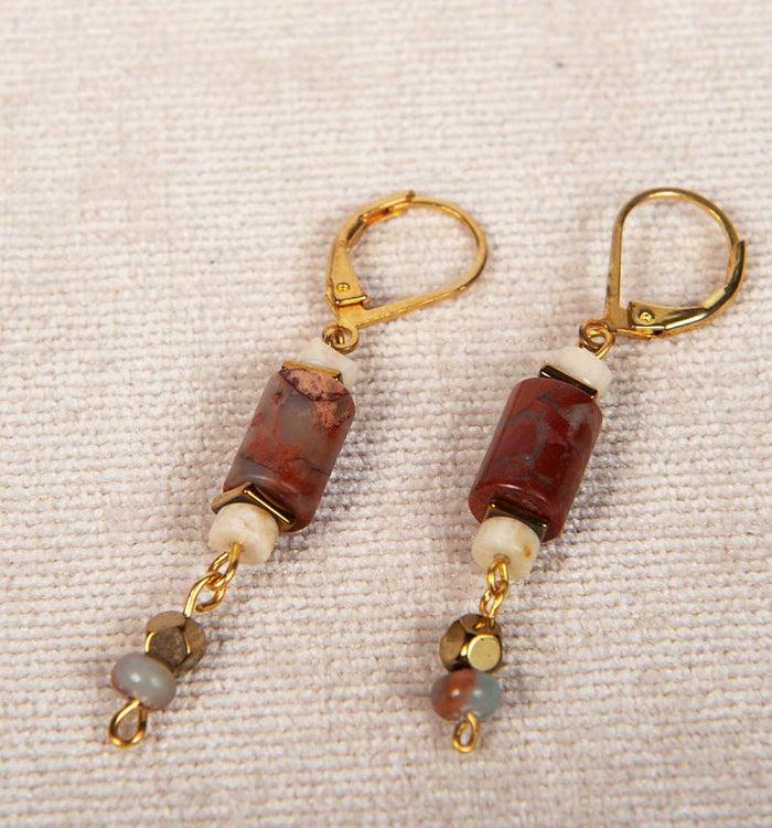 Antoinette Ameska Boucles D'Oreilles AURORE Terracota