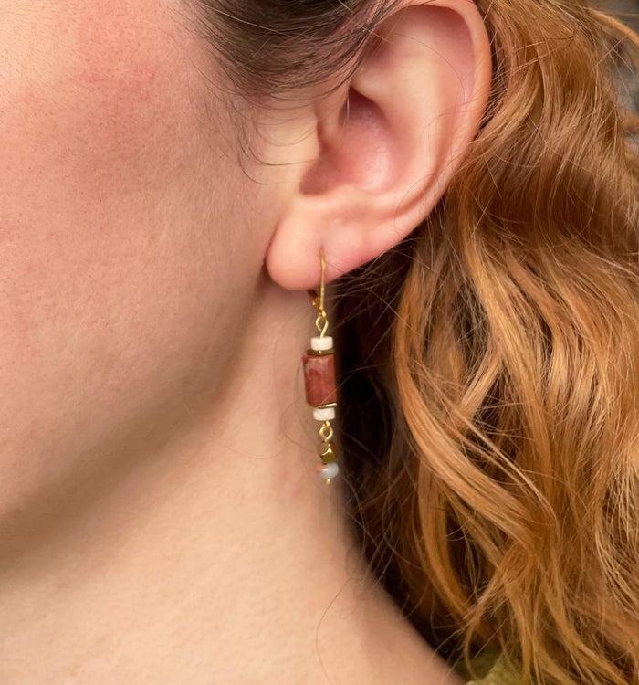 antoinette ameska Boucles d'Oreilles AURORE Terracota