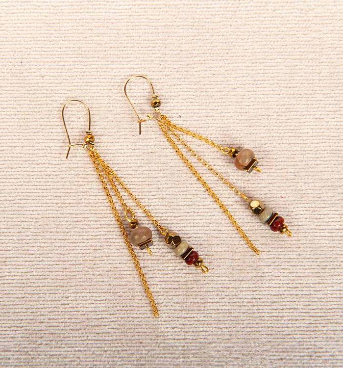 Antoinette Ameska Boucles D'Oreilles CORALIE Terracota
