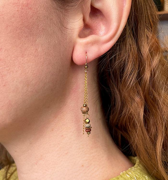 Antoinette Ameska Boucles D'Oreilles CORALIE Terracota