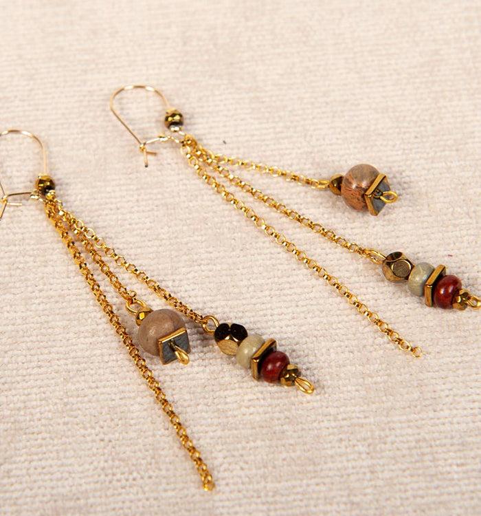 Antoinette Ameska Boucles D'Oreilles CORALIE Terracota