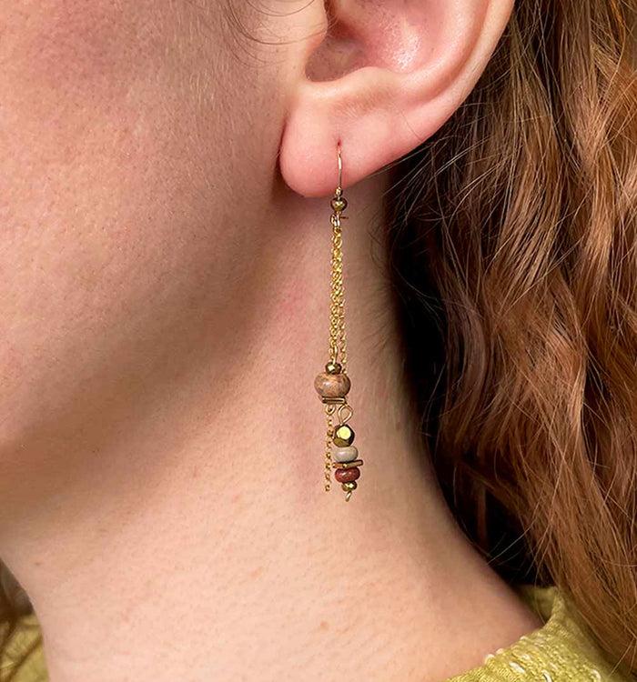 antoinette ameska Boucles d'Oreilles CORALIE Terracota