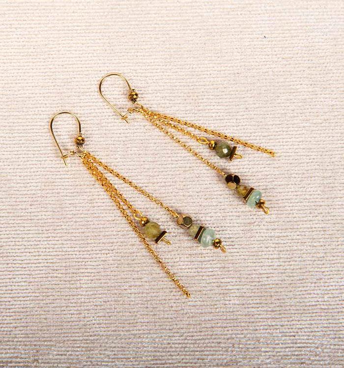Antoinette Ameska Boucles D'Oreilles CORALIE Vert D'eau