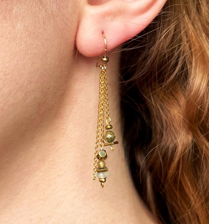 Antoinette Ameska Boucles D'Oreilles CORALIE Vert D'eau