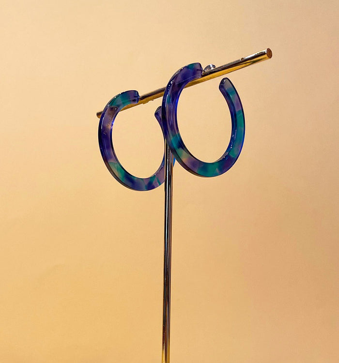 Antoinette Ameska Boucles D'Oreilles CRALIS - Taille L Bleu/Turquoise Translucide