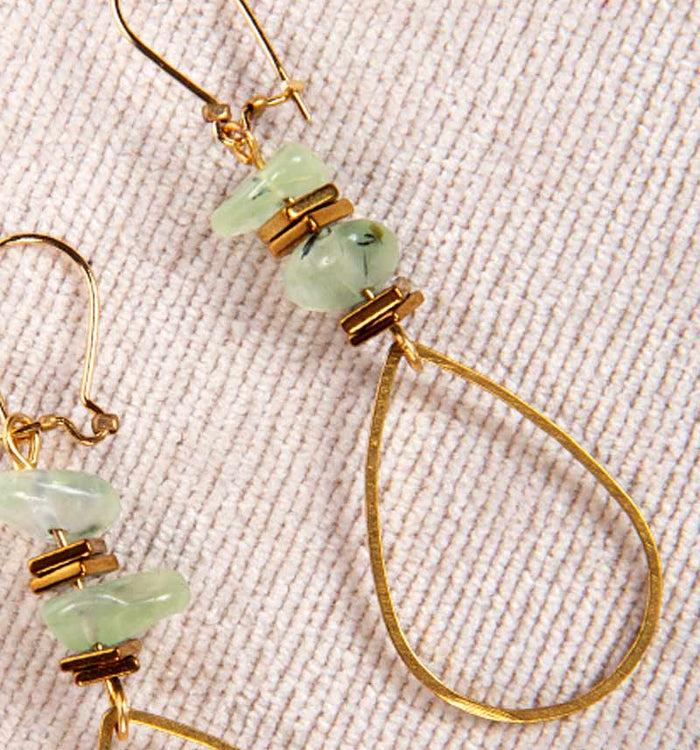 Antoinette Ameska Boucles D'Oreilles GABY 01 Vert D'eau