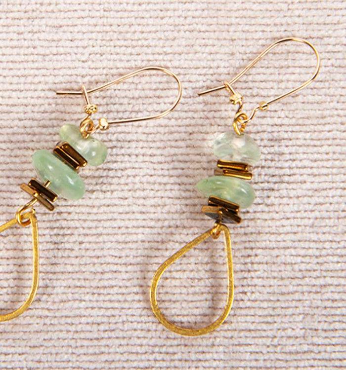 Antoinette Ameska Boucles D'Oreilles GABY 02 Vert D'eau