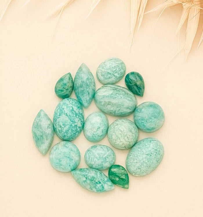 Antoinette Ameska Boucles D'Oreilles HOKUSAI - Dormeuses Medium Amazonite
