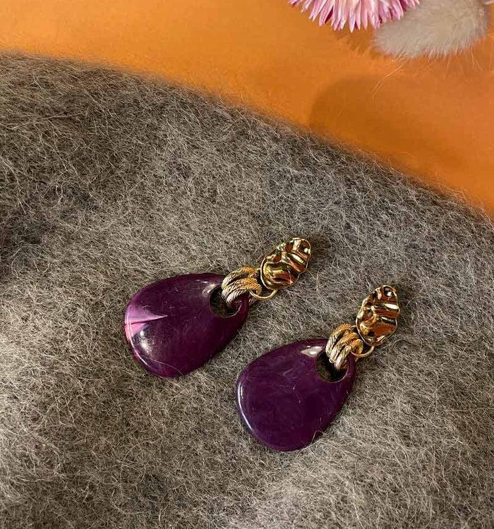 Antoinette Ameska Boucles D'Oreilles NOEMIE Violet Prune