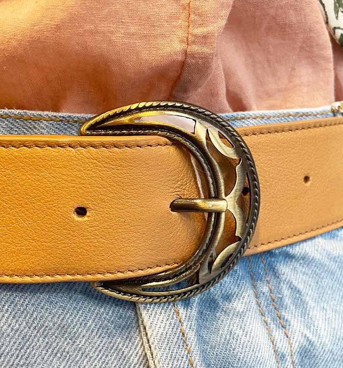 Antoinette Ameska Ceinture GARANCE Camel - Grande Boucle