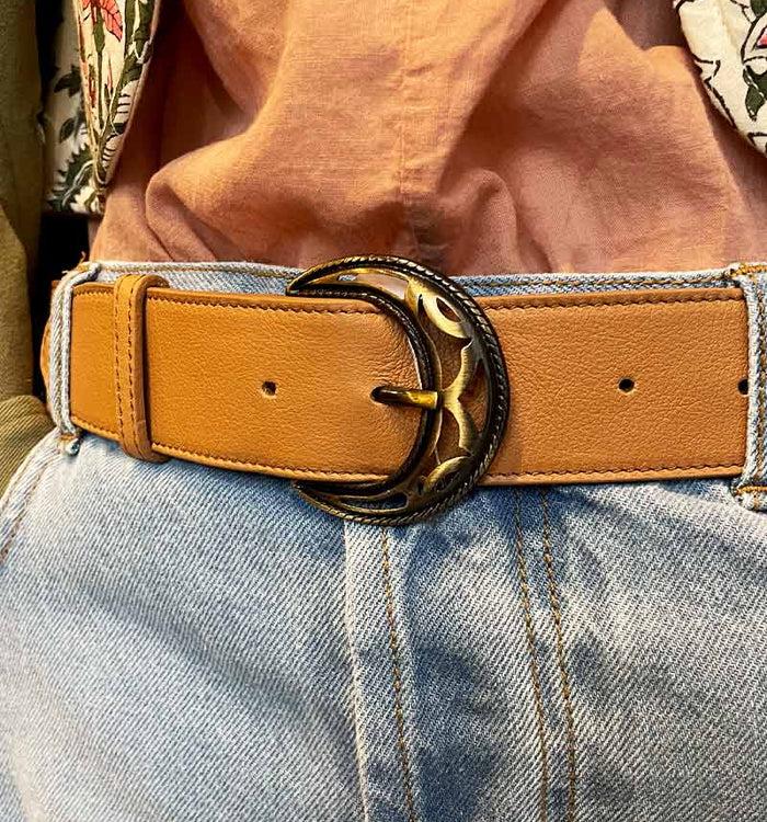 Antoinette Ameska Ceinture GARANCE Camel - Grande Boucle