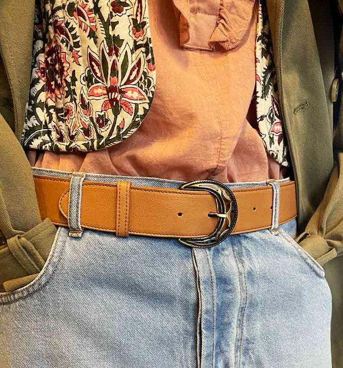 antoinette ameska Ceinture GARANCE Camel - Grande Boucle