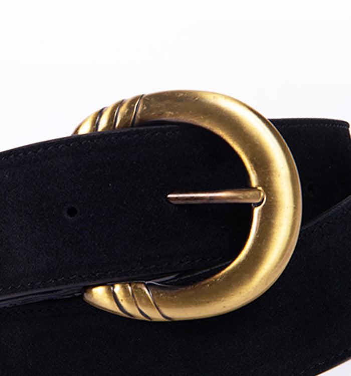 Antoinette Ameska Ceinture GLADYS Noir - Grande Boucle