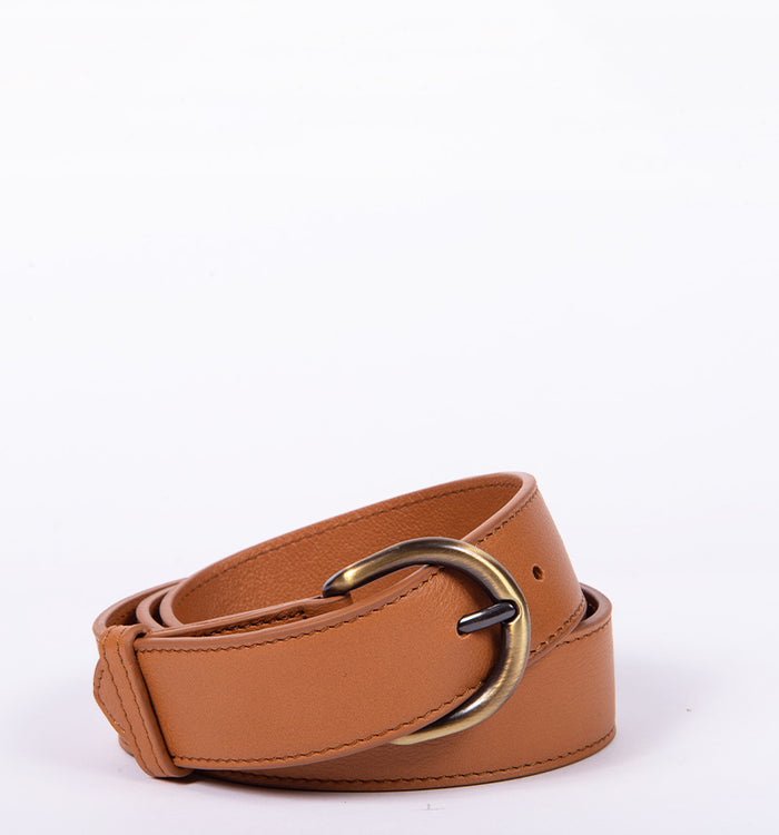 Antoinette Ameska Ceinture MARGOT Camel - Boucle Moyenne