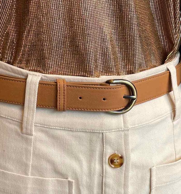 antoinette ameska Ceinture MARGOT Camel - Boucle Moyenne