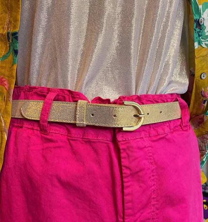 Antoinette Ameska Ceinture MARIA Irisé Doré - Boucle Moyenne