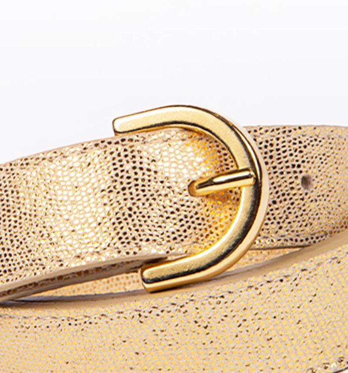 Antoinette Ameska Ceinture MARIA Irisé Doré - Boucle Moyenne