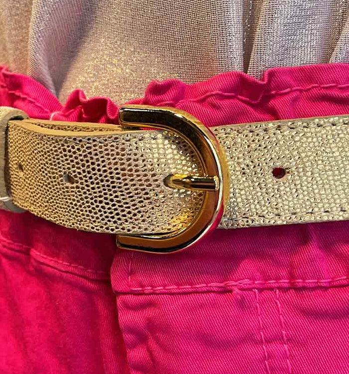 Antoinette Ameska Ceinture MARIA Irisé Doré - Boucle Moyenne