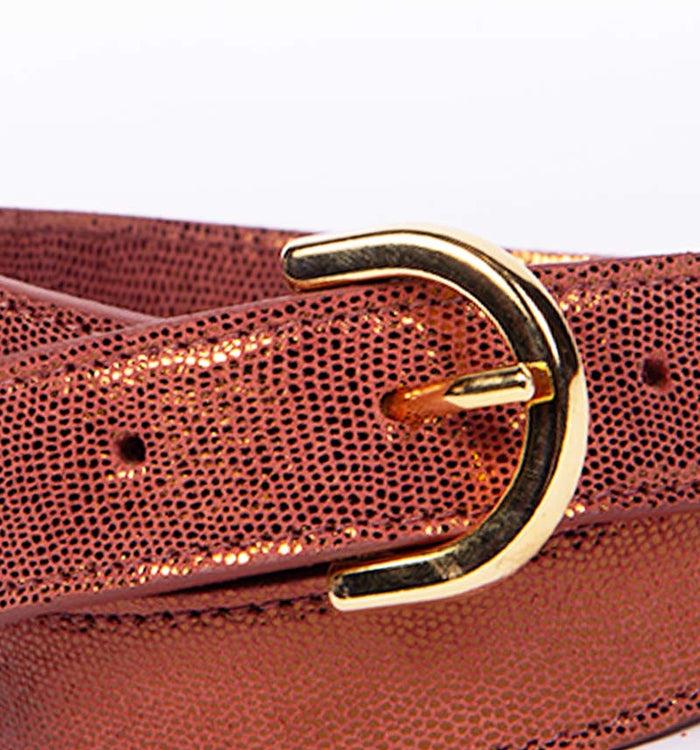 Antoinette Ameska Ceinture MARIA Irisé Rouille - Boucle Moyenne