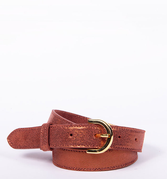 antoinette ameska Ceinture MARIA Irisé Rouille - Boucle Moyenne