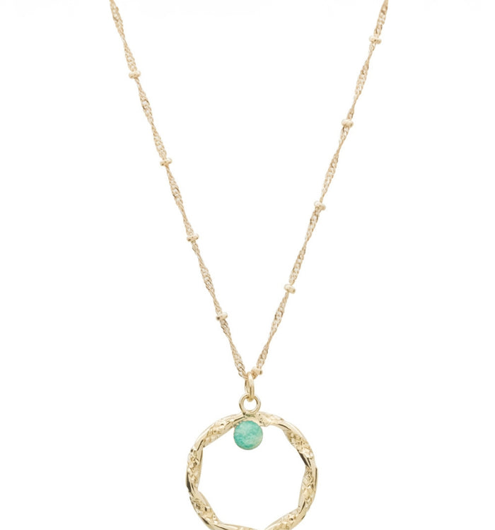 Antoinette Ameska Collier Anneau Torsadé ANGELA Amazonite