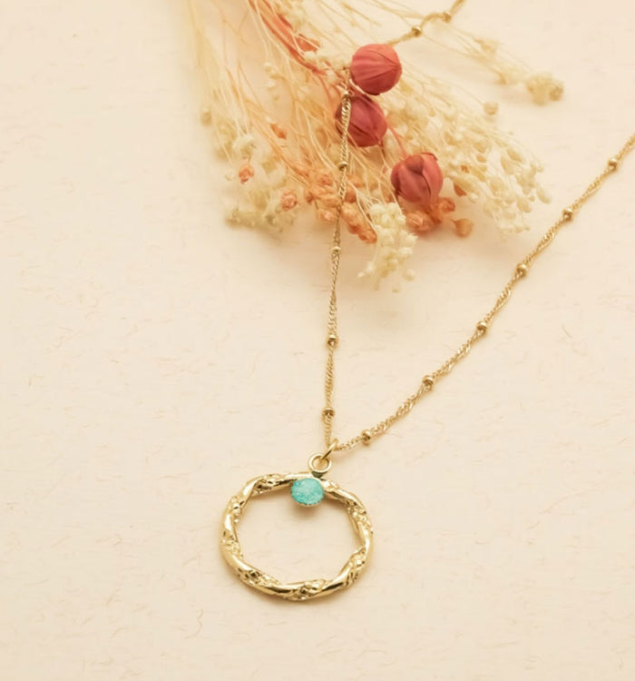 antoinette ameska Collier anneau torsadé ANGELA Amazonite