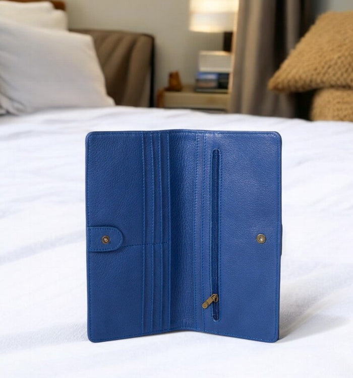 Antoinette Ameska Compagnon IBIZA Bleu Navy/Craquelé Bleu