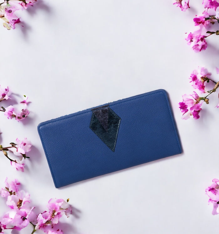 Antoinette Ameska Compagnon IBIZA Bleu Navy/Craquelé Bleu