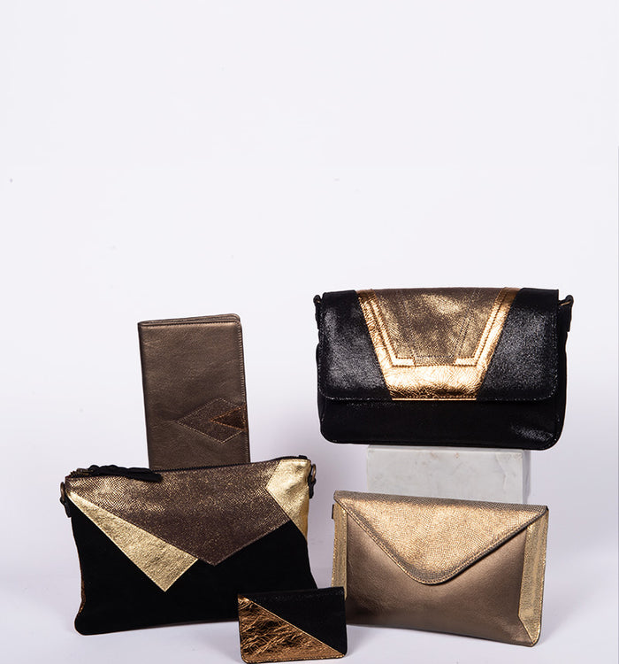 Antoinette Ameska Compagnon IBIZA Bronze Métal/Paillette Bronze