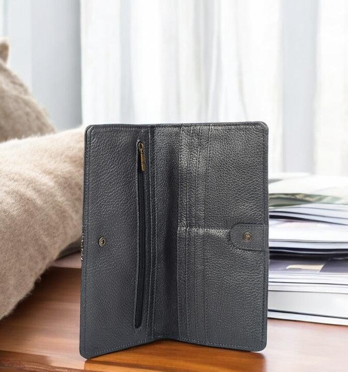 Antoinette Ameska Compagnon IBIZA Gris Métallisé/Craquelé Pétrole