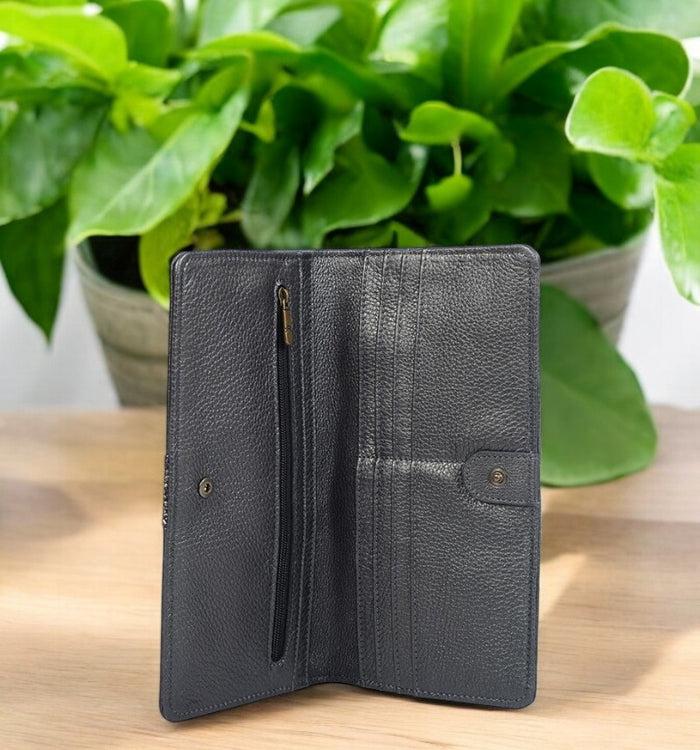 Antoinette Ameska Compagnon IBIZA Gris Métallisé/Craquelé Pétrole